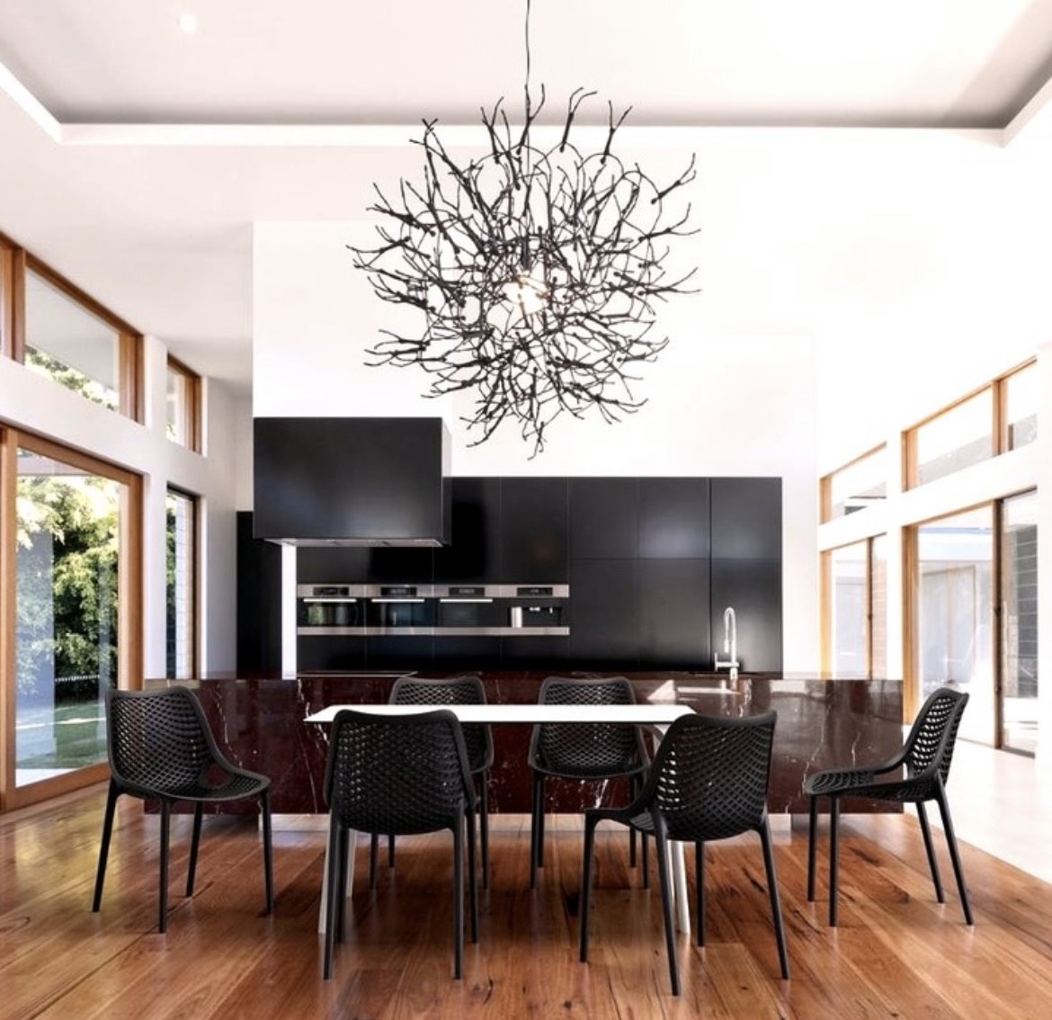 black dining room chairs