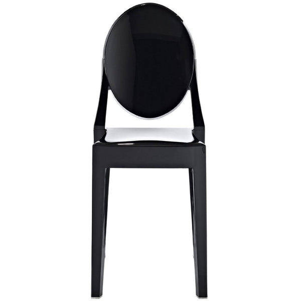 Black Ghost Style Plastic Victoria Dining Chair
