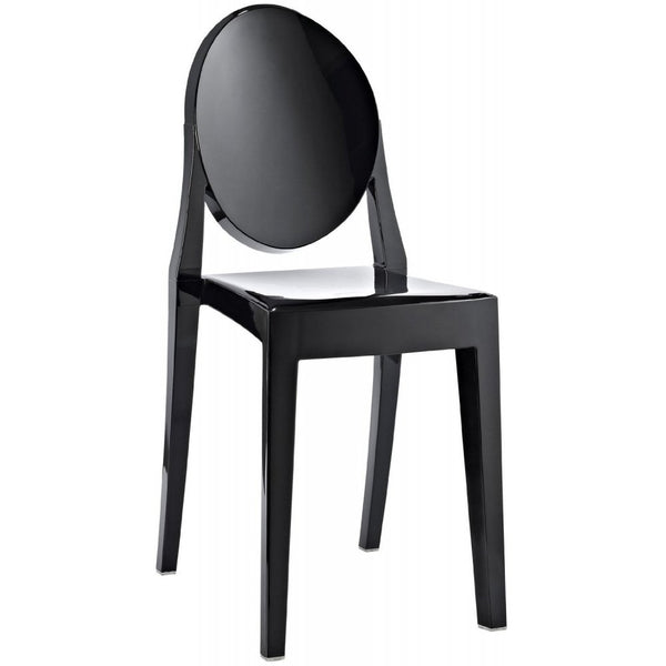 Black Ghost Style Plastic Victoria Dining Chair