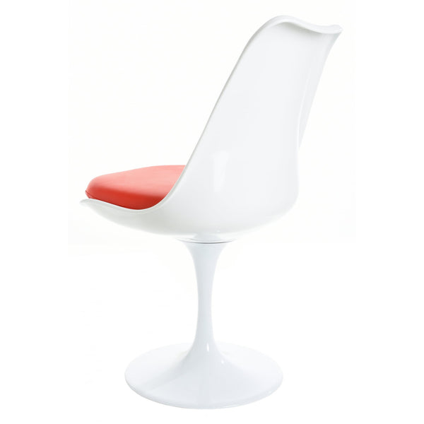 OUTLET White and Red PU Chelsea Side Chair