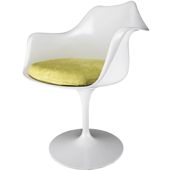 White and Luxurious Green Chelsea Armchair