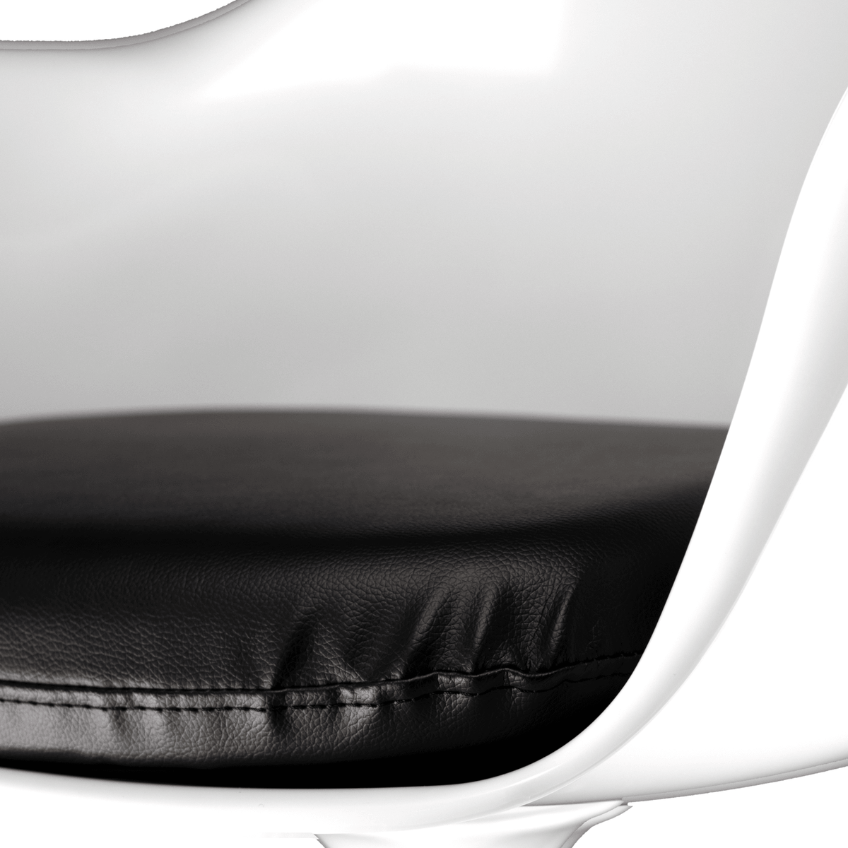 White and Black PU Chelsea Armchair