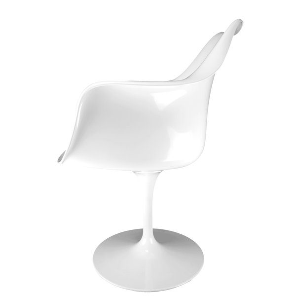 White and Orange PU Chelsea Armchair