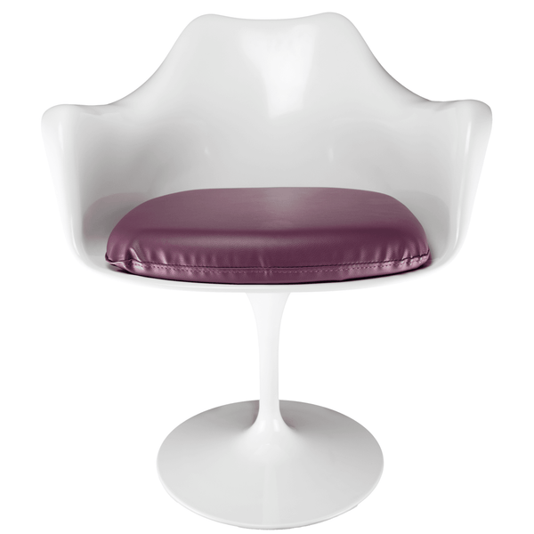 White and Purple PU Chelsea Armchair
