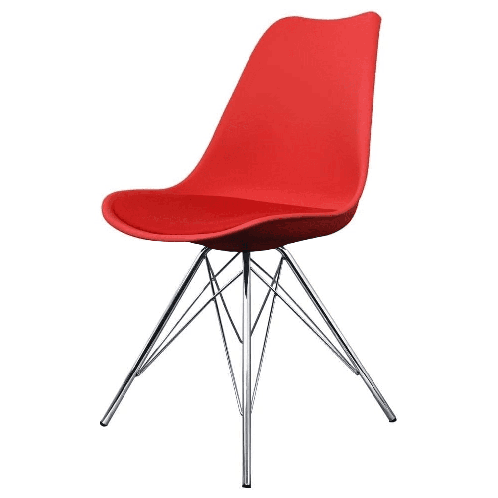 OUTLET Soho Plastic Dining Chair Chrome Metal Legs