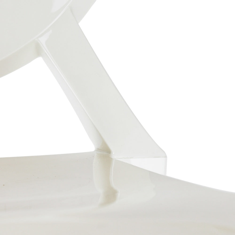 Ivory White Ghost Style Plastic Louis Armchair