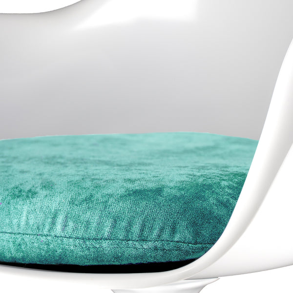 White and Luxurious Turquoise Chelsea Armchair
