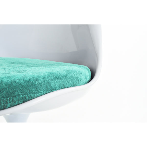 White and Luxurious Turquoise Chelsea Side Chair