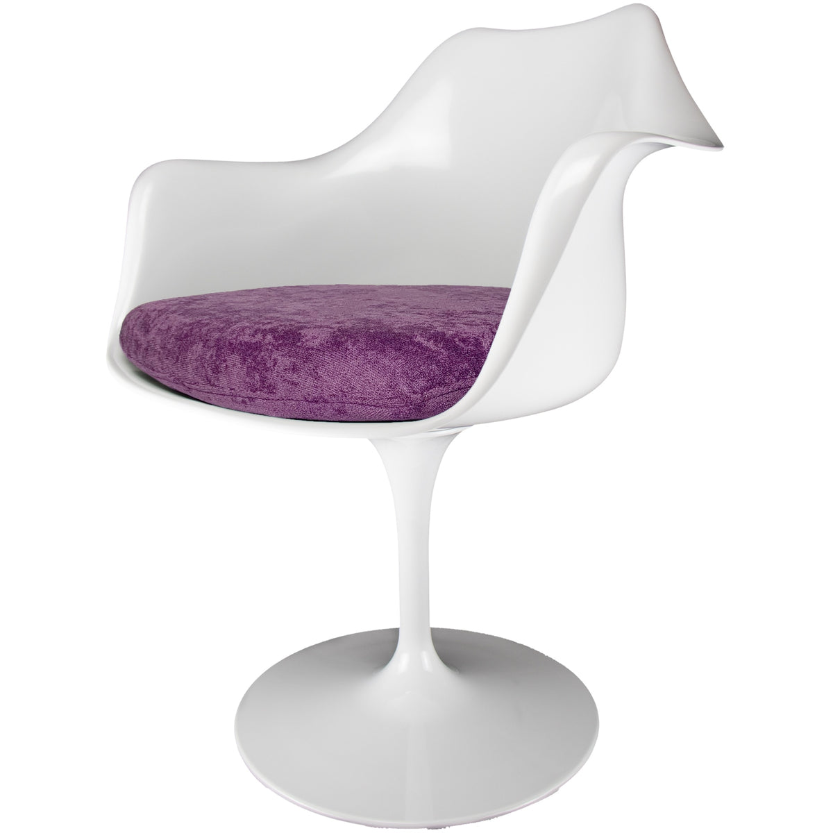 White and Luxurious Purple Chelsea Armchair