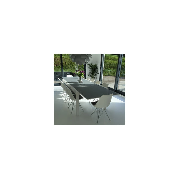 Soho White and Bright Pink Dining Chair with Chrome Metal Legs