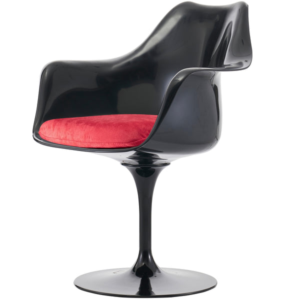 OUTLET Black and Luxurious Raspberry Red Chelsea Armchair