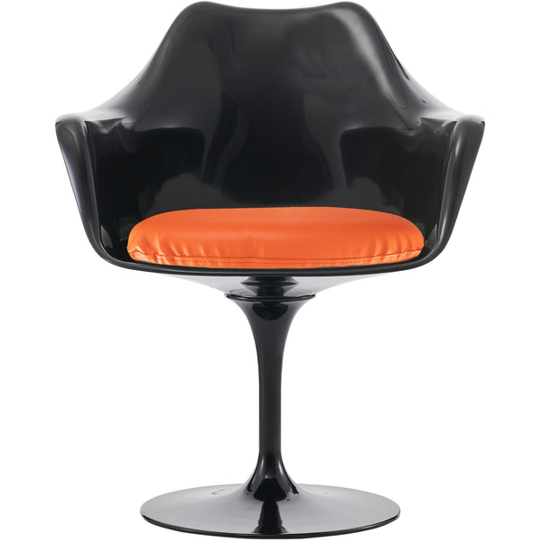 OUTLET Black and Orange PU Chelsea Armchair