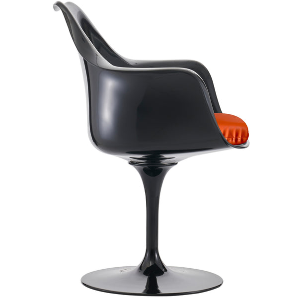 OUTLET Black and Orange PU Chelsea Armchair