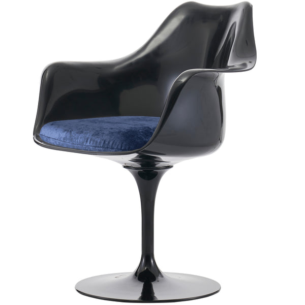 Black and Luxurious Blue Chelsea Armchair