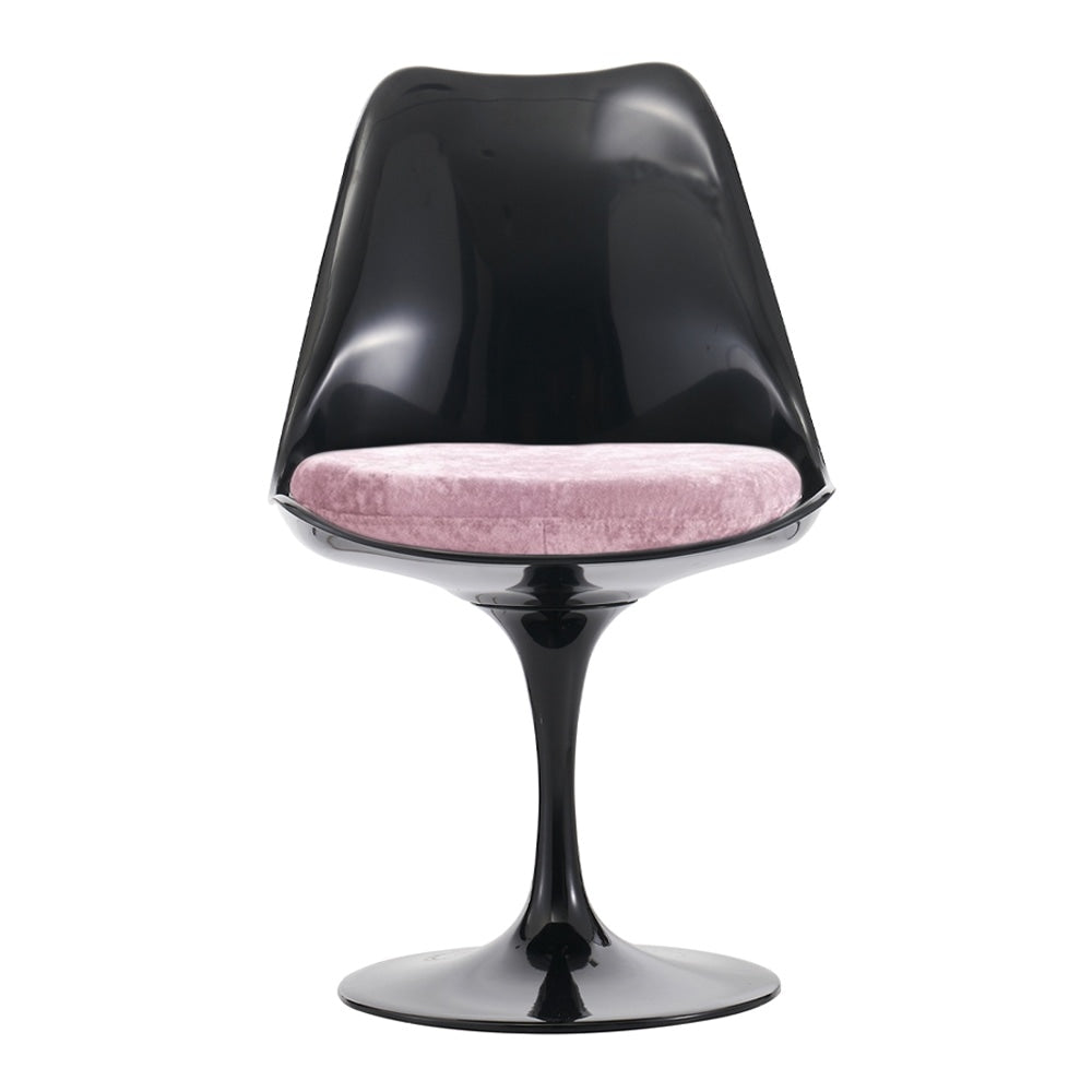 Black and Luxurious Light Pink Chelsea Side Chair