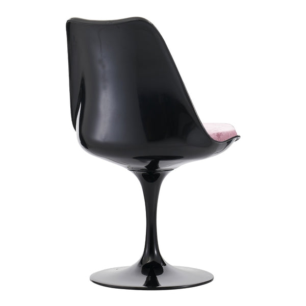 Black and Luxurious Light Pink Chelsea Side Chair