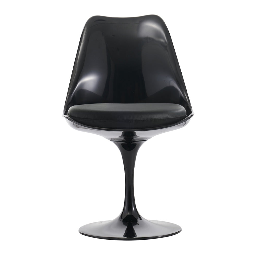 Black and Black PU Chelsea Side Chair