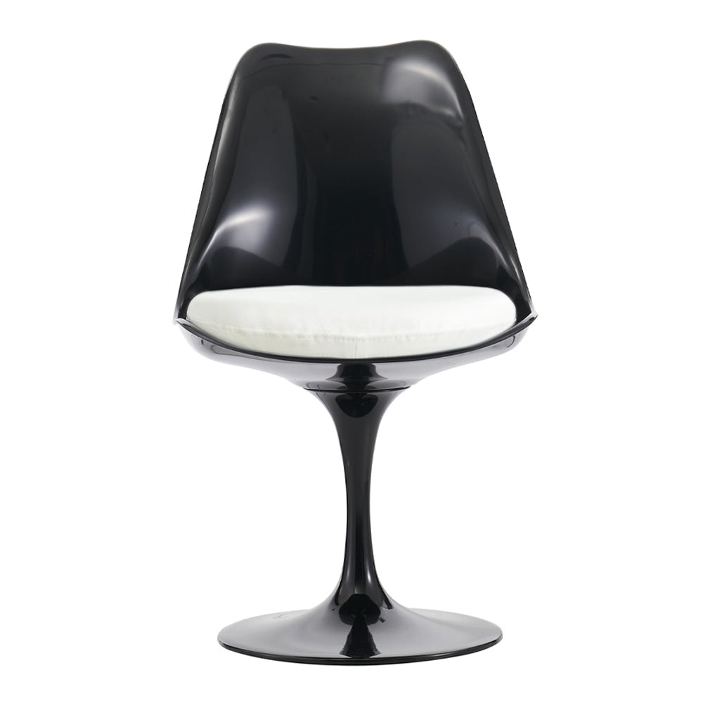 Black and White PU Chelsea Side Chair