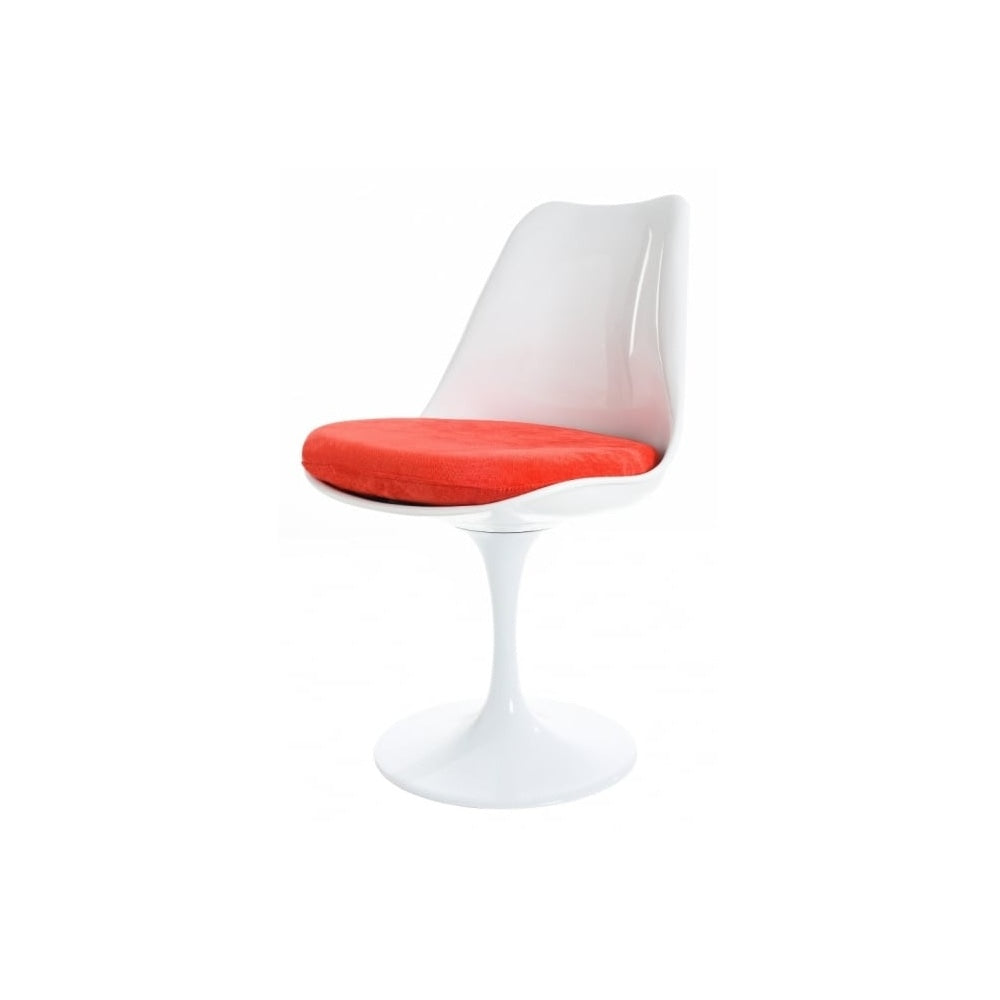 Chelsea Set - White Large Circular Table with Six Chairs - Various Colours