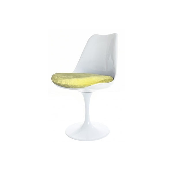 Chelsea Set - White Large Circular Table with Six Chairs - Various Colours