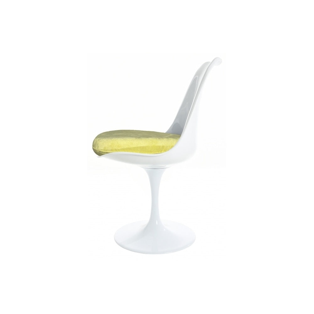 Chelsea Set - White Large Circular Table with Six Chairs - Various Colours