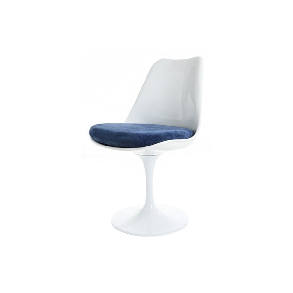 Chelsea Set - White Large Circular Table with Six Chairs - Various Colours