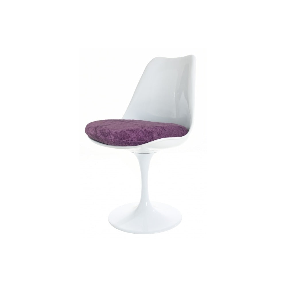 Chelsea Set - White Large Circular Table with Six Chairs - Various Colours