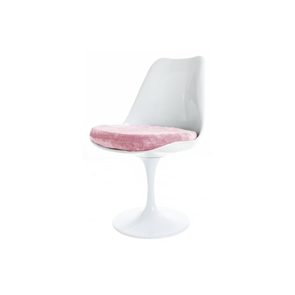Chelsea Set - White Large Circular Table with Six Chairs - Various Colours