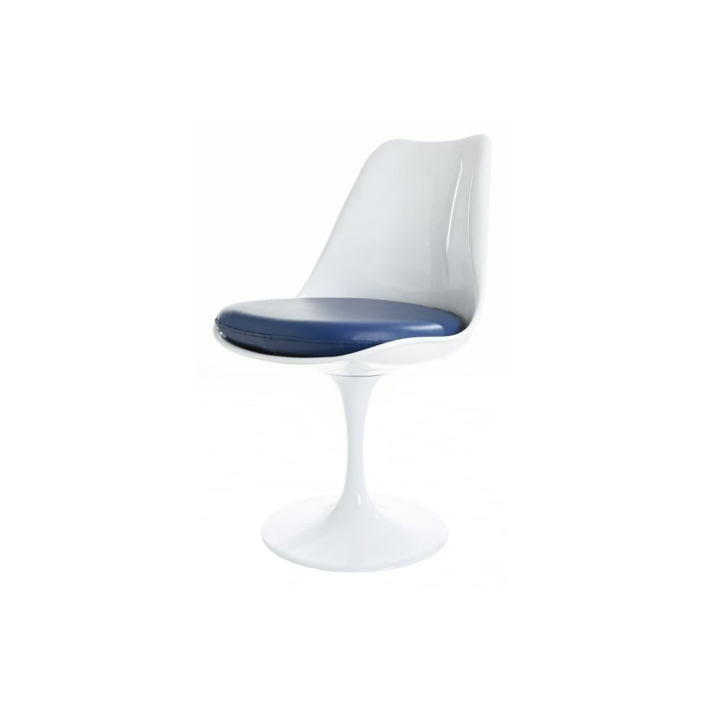 Chelsea Set - White Large Circular Table with Six Chairs - Various Colours
