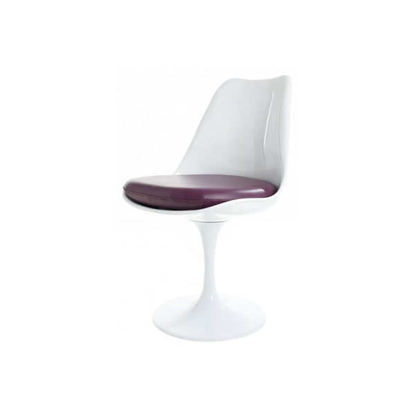 Chelsea Set - White Large Circular Table with Six Chairs - Various Colours