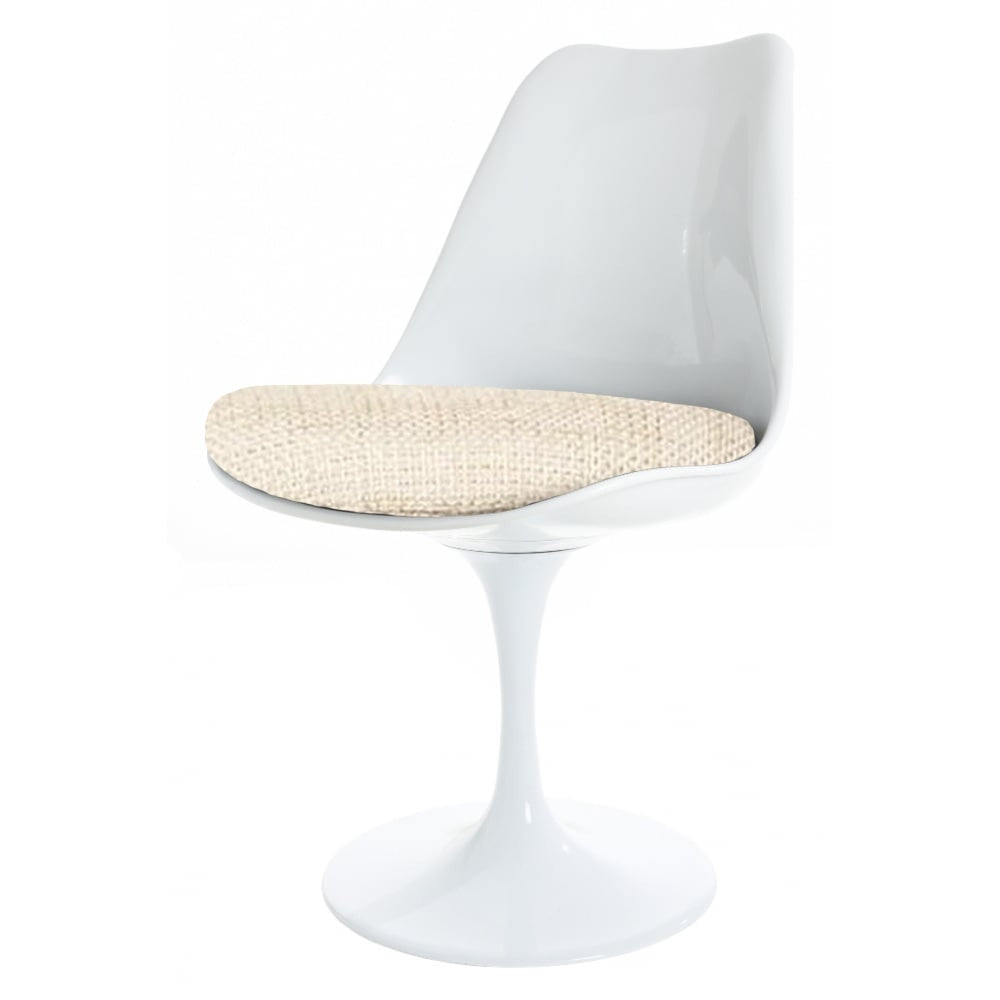 Chelsea Set - White Large Circular Table with Six Chairs - Various Colours