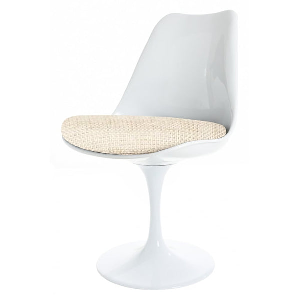 Chelsea Set - White Large Circular Table with Six Chairs - Various Colours