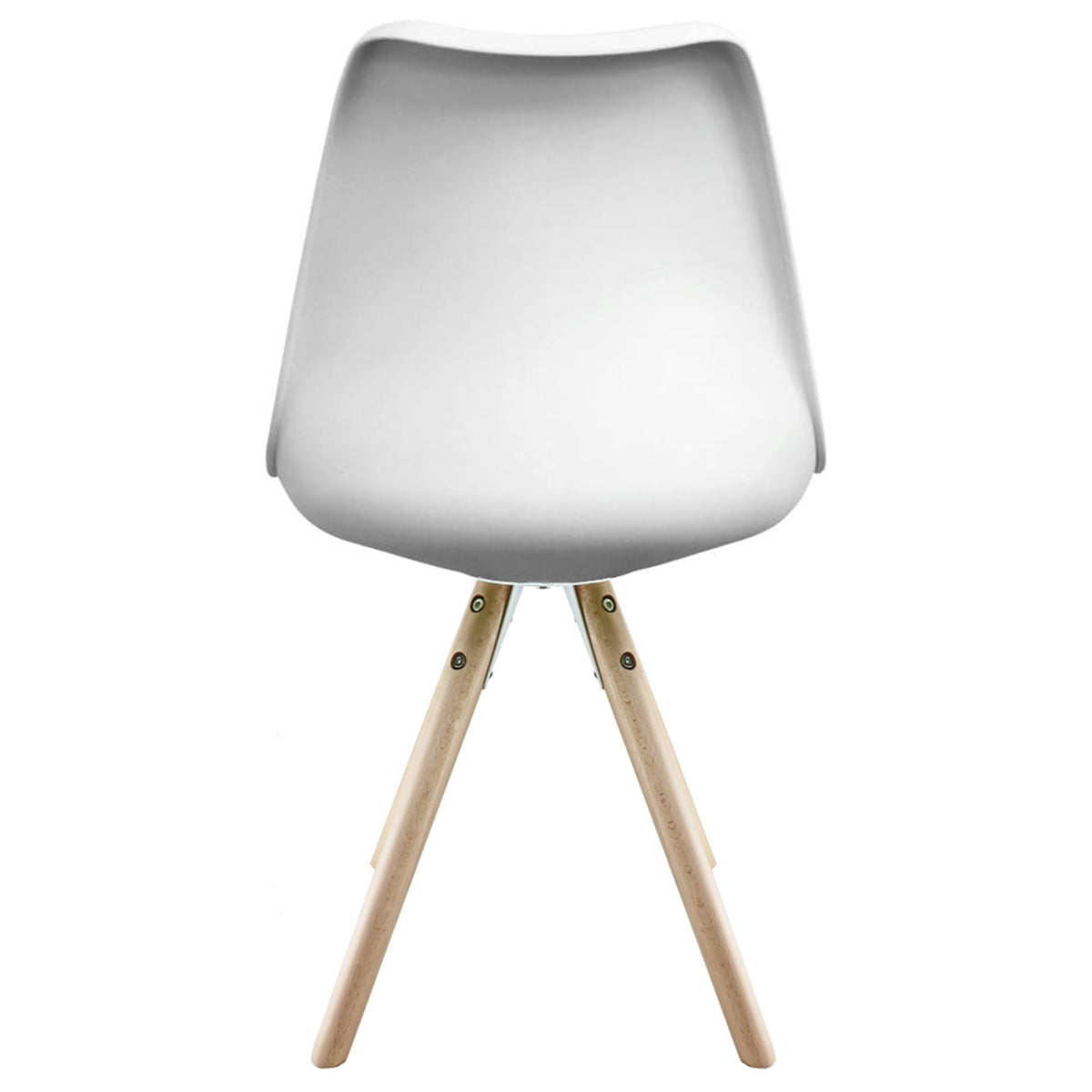 Soho White and Aqua Blue Dining Chair with Pyramid Light Wood Legs