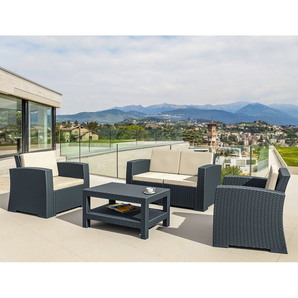 Monaco Outdoor Lounge Set - Dark Grey Frame