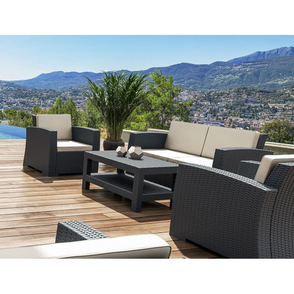 Monaco Outdoor Lounge Set - Dark Grey Frame