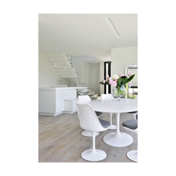 White and Grey PU Chelsea Side Chair