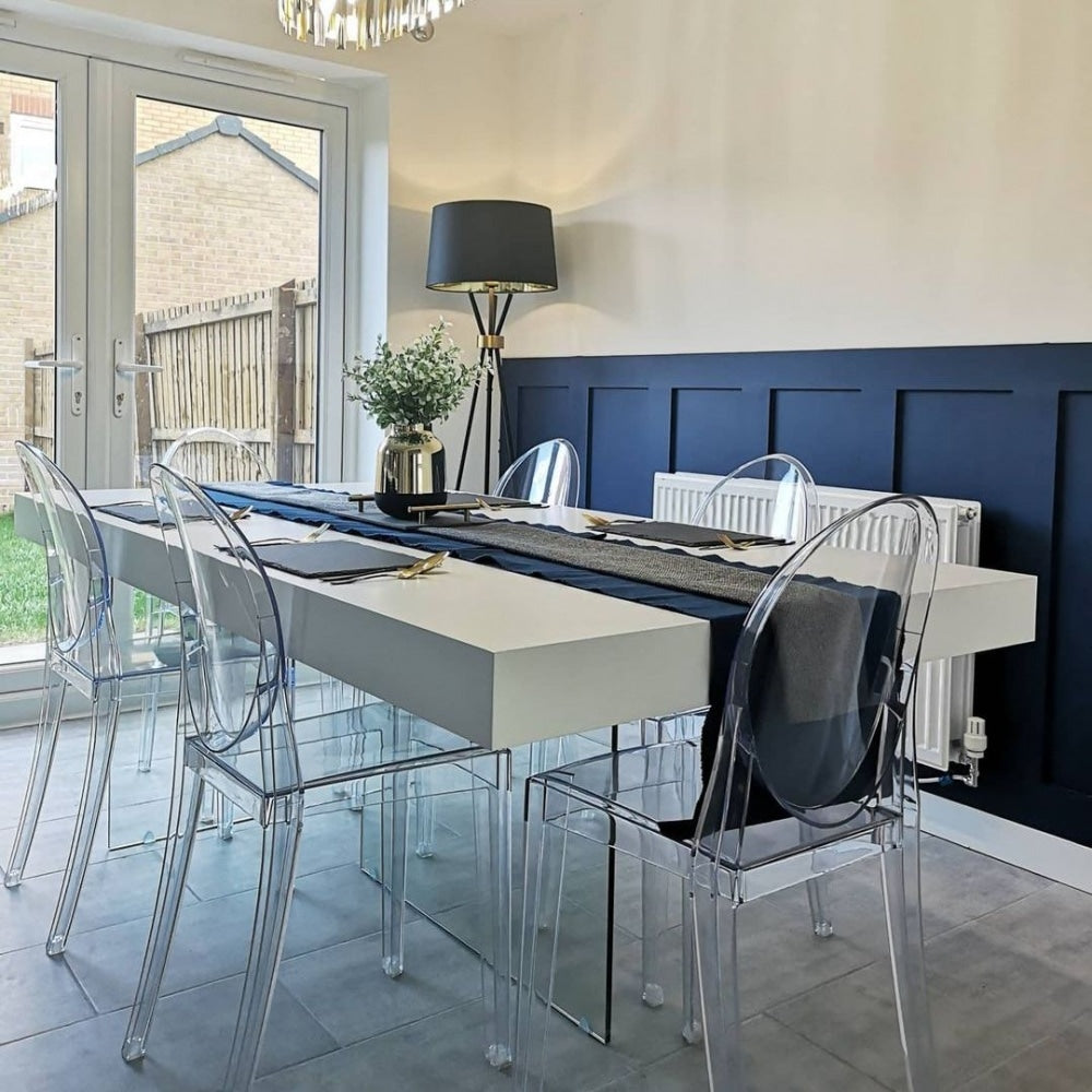 Crystal Clear Ghost Style Plastic Victoria Dining Chair