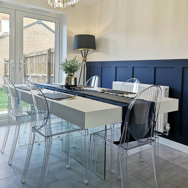 Crystal Clear Ghost Style Plastic Victoria Dining Chair