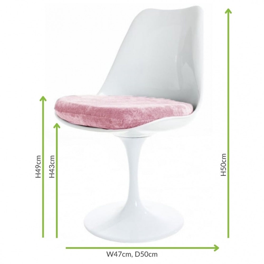 Chelsea Set - White Large Circular Table with Four Chairs - Various Colours
