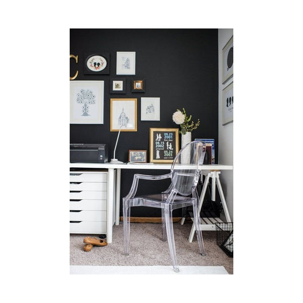 Crystal Clear Ghost Style Plastic Louis Armchair