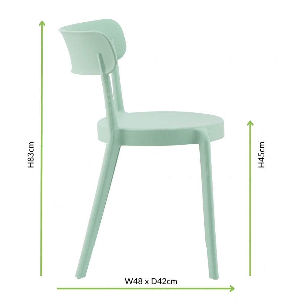 Sage Green Plastic Bistro Dining Chair