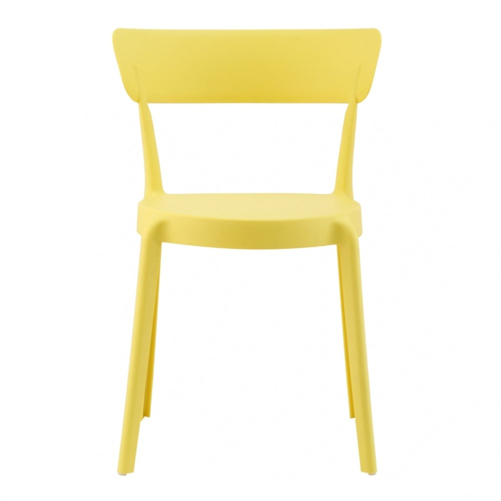 Lemon Yellow Plastic Bistro Dining Chair