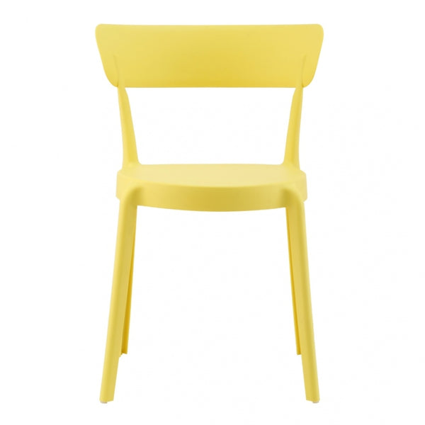 Lemon Yellow Plastic Bistro Dining Chair