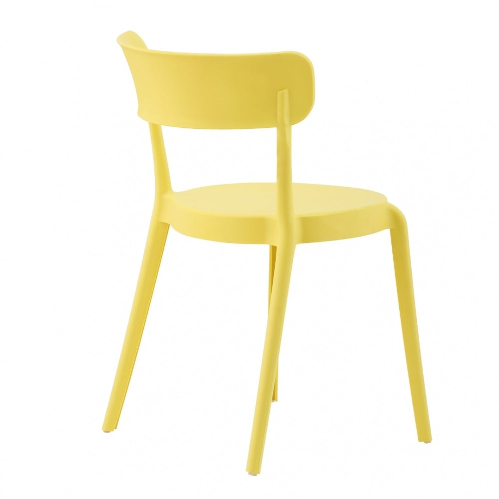 Lemon Yellow Plastic Bistro Dining Chair