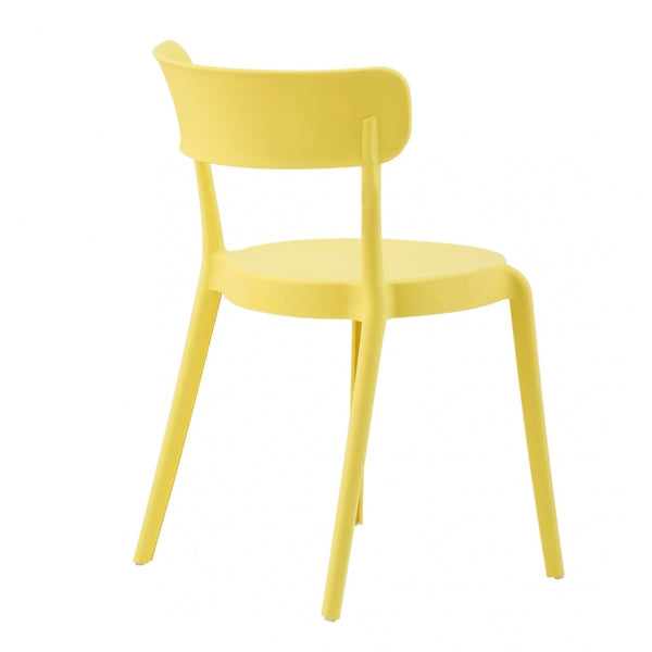Lemon Yellow Plastic Bistro Dining Chair