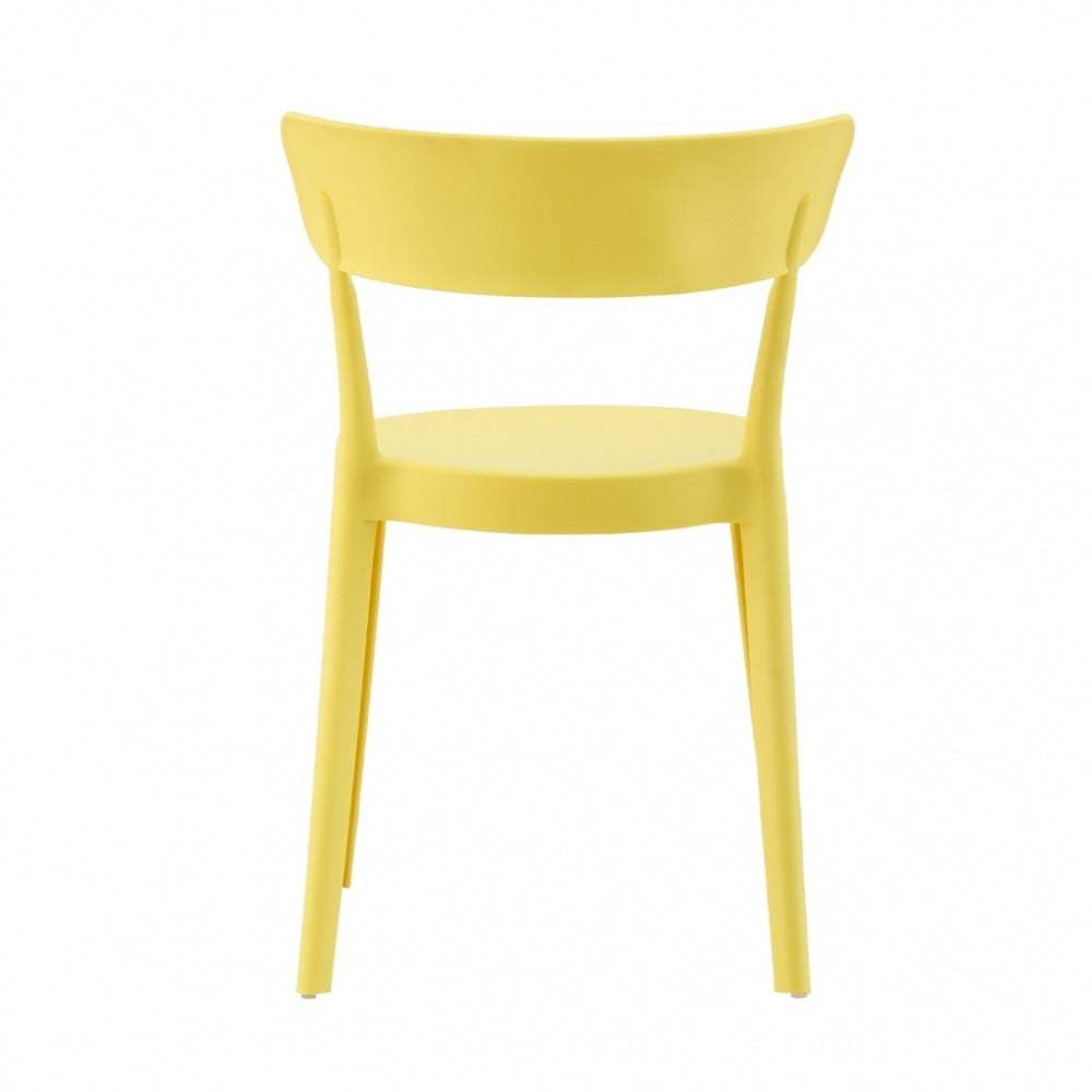 Lemon Yellow Plastic Bistro Dining Chair