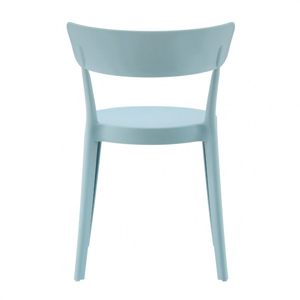 Dusky Blue Plastic Bistro Dining Chair
