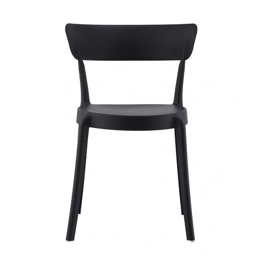 OUTLET Black Plastic Bistro Dining Chair