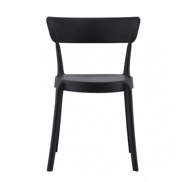 OUTLET Black Plastic Bistro Dining Chair
