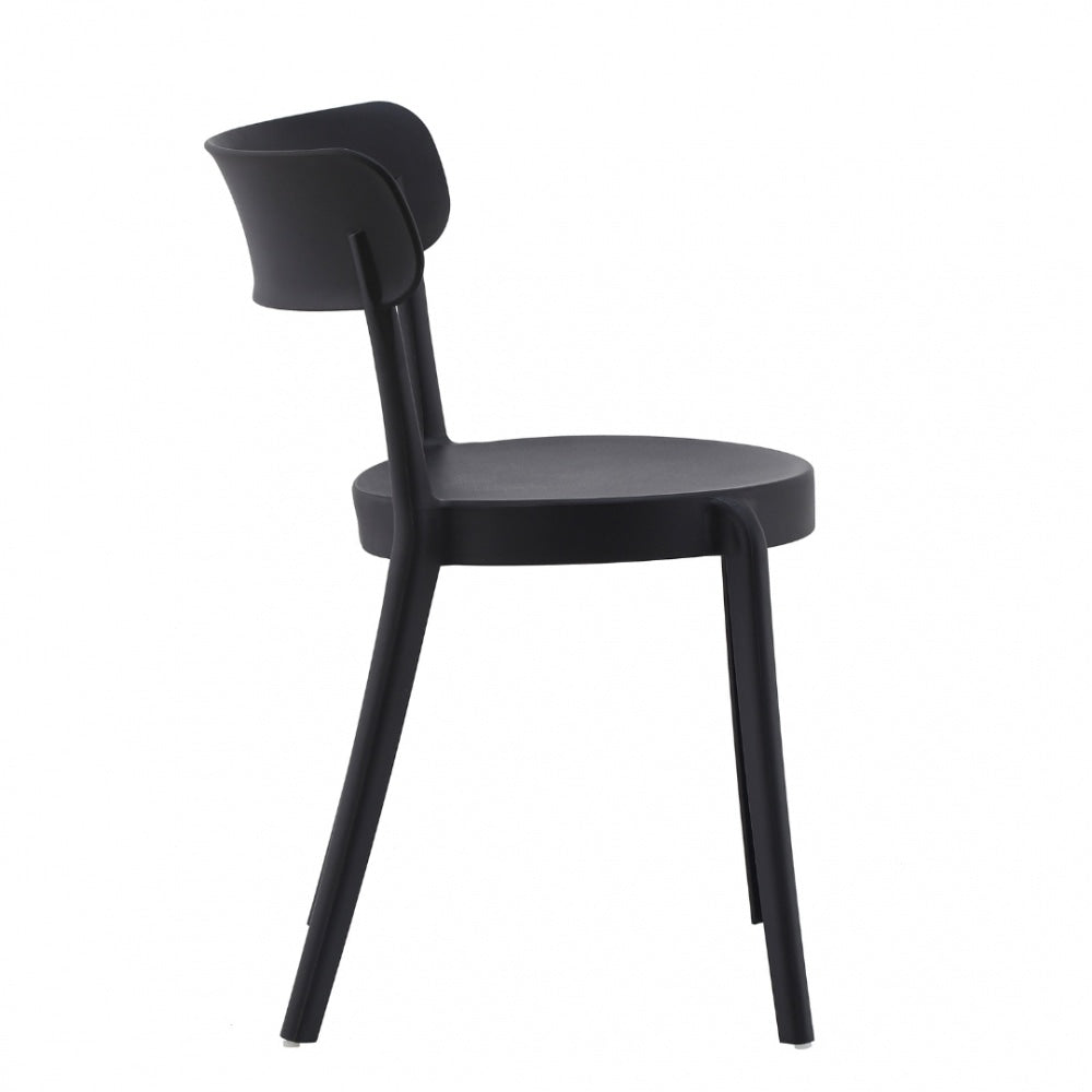 OUTLET Black Plastic Bistro Dining Chair